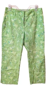 Lilly Pulitzer Womens Green Jungle Animal Print Capri Pants Size 6 - Picture 1 of 6