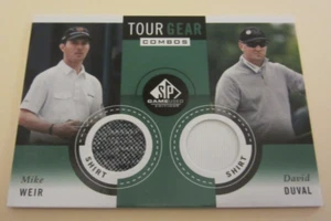 Mike Weir/David Duval 2014 SP Game Used Tour Gear Dual #TG2WD Shirt Relic PGA - Picture 1 of 2