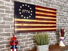 Neu Betsy Ross Amerikanischer Holz Flagge, Patriotisch, Wandkunst Dekor