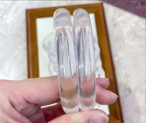 Top Quality White Sapphire Bangle Lab-Created AAAA+Corundum Sapphire Bangle 1Pcs - Picture 1 of 5