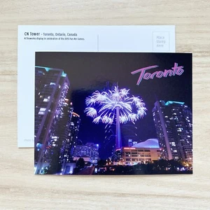 TORONTO POSTCARD - fireworks skyline cn tower skydome Pan Am Games NEW - Picture 1 of 1