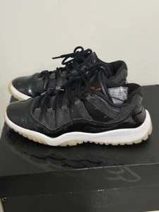 Air Jordan 11 XI low Retro PS Baron Black 528896-010 sz 2.5Y youth Nike - Picture 1 of 12