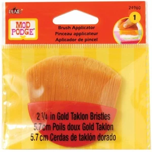 Mod Podge 2.25" Gold Taklon Brush, Decoupage Paint Applicator Tool,Soft Bristles - Picture 1 of 1