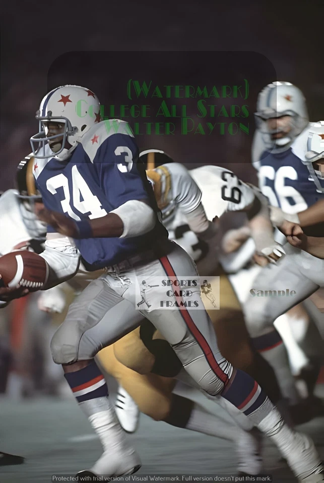 NFL COLLEGE ALL-STAR GAME 1975 vs. Steelers IMPRESIÓN (4 tamaños) Walter Payton Foto 1 de 1