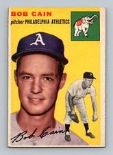 1954 Topps #61 Bob Cain VGEX-EX Philadelphia Athletics Baseball Card