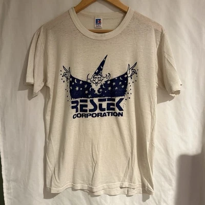 Camiseta Feminina Vintage Anos 80 Anos 90 Y2K Restek Corporation Média Excelente Estado Usado Geek Nerd - Imagem 1 de 4