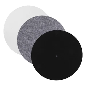3 Pcs Record Player Felt Pad Platter Mat Anti Vibration Vinyl Disc Slipmat - Picture 1 of 12
