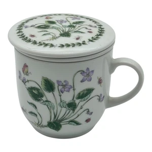 Andrea Sadek Tea Cup With Built In strainer And Lid Tea For One Set - Picture 1 of 7