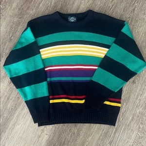 Vintage Jantzen gestreifter klassischer Pullover Rundhals Strick Retro Sweater Gr. XL - Bild 1 von 7