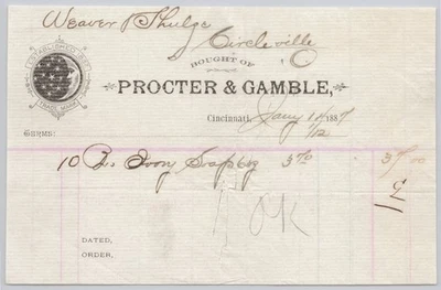 Cabezal de pico Proctor & Gamble Cincinnati OH Moon Face 1887 logotipo BH2-6 Foto 1 de 4