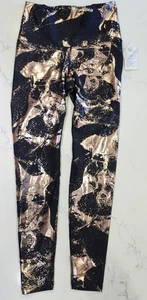 Old Navy Active Größe Medium Go-Dry schwarz & roségold Yoga Powersoft Hose neu mit Etikett - Bild 1 von 12