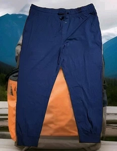 Fruit Of The Loom Navy Blue Mens Pajama Pants Bottoms XL 42-44" Waist  26"inseam - Picture 1 of 4