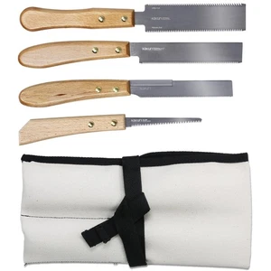 Mini Japanese Pull Saw Set with Carrying Case - Ryoba Double Edge 5", Flush C... - Picture 1 of 7