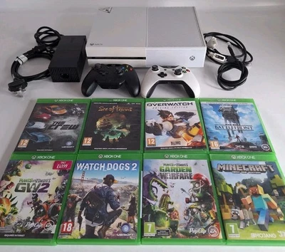 Microsoft Xbox One CONSOLE (Model 1540)- White + Controller's x 2 & Games - Good - Image 1 of 4