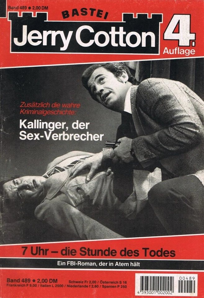 #489 JERRY COTTON 80's - GERMAN KRIMI ROMAN NOVELLA cover JEAN-PAUL BELMONDO - Image 1 of 1