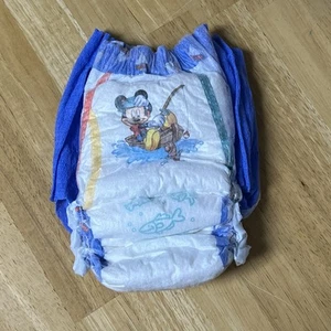 Vintage Huggies Klimmzüge Mickey Mouse Angeln Fischer Boot siehe Beschreibung - Bild 1 von 14
