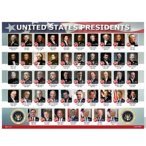 USA Presidents of the united states Of America poster 2025 chart LAMINATED Cl... - Picture 1 of 4