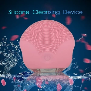 Facial Skin Electric Massage Brush Face Cleaning Waterproof Silicone Mini Washer - Picture 1 of 13