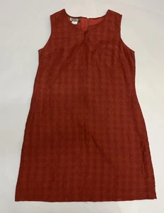 The Territory Ahead Orange Cotton Sleeveless Dress Size 8 Textured Lined - Picture 1 of 6