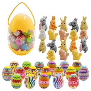 Easter Eggs with Toys Inside 18 Pieces Colorful Toy Eggs Easter Basket Stuffers - Picture 1 of 12