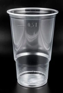 200 Einweg Trinkbecher Ausschankbecher Plastikbecher Bierbecher 500 ml - Bild 1 von 1