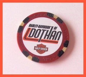 DOTHAN ALABAMA 120TH HARLEY DAVIDSON DEALER POKER CHIP RED - Picture 1 of 2