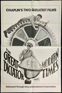 Modern Times Great Dictator Original US One Sheet Movie Poster Charlie Chaplin - Bild 1 von 8