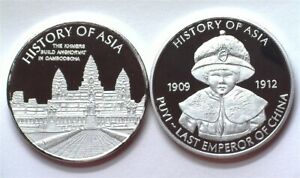 HISTORY OF ASIA 2005 COOK ISLANDS DOLLAR 2 COIN PROOF DCAM SET