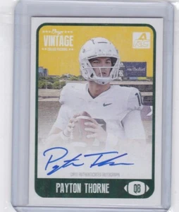 Payton Thorne Auto 2021 Onyx Vintage Football RC Rookie /400 Blue Ink On Card - Picture 1 of 1