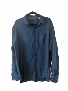 Tommy Bahama Men Long Sleeve Button Up Shirt Size XL Blue 100% Linen - Picture 1 of 4