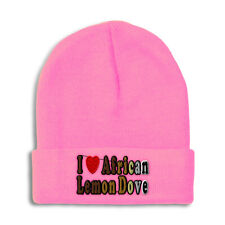 Beanies for Men I Love African Lemon Dove Winter Hats for Women Skull Cap 1 Size
