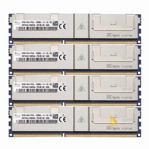 4x 32GB SK Hynix 4Rx4 PC3L-12800L DDR3L 1600Mhz DIMM ECC SERVER Memory RAM - Picture 1 of 5