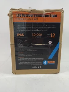 LED OUTDOOR LANDSCAPE LIGHT Plastic Flood Light 4 PACK 262 - Picture 1 of 7