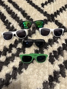 Kids Sunglasses lot Green White Mirror Lens 5 Glasses Included - Picture 1 of 1
