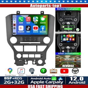 Radio estéreo para automóvil Android 12 GPS navegación Apple Carplay para Ford Mustang 2015-2021 - Imagen 1 de 12