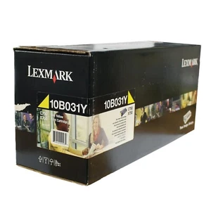 Lot of 2 Genuine Lexmark C750 10B031Y Yellow Toner Cartridges Yields 6000 Pages - Picture 1 of 3