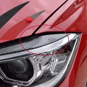 2x Carbon Fiber Car Scuff Cover Anti Scratch Sticker Accessories For Headlight - Picture 1 of 12