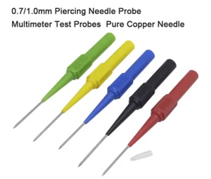 Sonda de aguja perforadora de 0,7/1,0 mm multímetro sondas de prueba aguja de cobre puro - Imagen 1 de 3