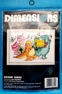 Dimensions 1992 "Rockin' Dinos" Counted Cross Stitch Kits - Bild 1 von 5