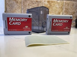 Nintendo 64 N64 2 Performance Memory Card Controller Paks w/ Case, New batteries