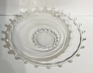 Lariat Blown Glass Fruit Bowl by Heisey Glass Company 1920's 9"Dia 2"t footed - Picture 1 of 5