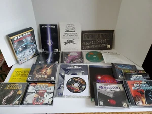 HUGE Star Wars PC Bundle - 11 Games - KotOR - Tie Fighter - X-Wing - Dark Forces - Picture 1 of 5
