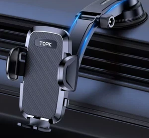 Dashboard Car Phone Holder - 360° Rotation - Universal Fit for iPhone, Samsung - Photo 1 sur 6