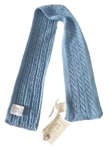 Toffeemoon Baby Boys Blue Cable Knit Scarf One Size (Would Suit 6/12 Months) - Picture 1 of 6