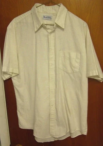 MARK TWAIN lrg cotton vtg button-down dress shirt 1970s beat-up OG sharp collar - Picture 1 of 2
