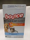 Bounce Pet Hair & Lint Guard MEGA DRYER SHEET 3X Pet Hair Fighter Unscented 60