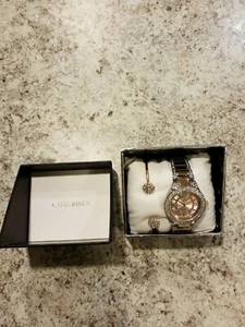CATHERINE'S DEPT STORE women's 2-Piece Fahion Gold WATCH & BRACELET Set NEW - Picture 1 of 7