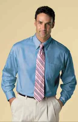 Nueva Camisa de Vestir Vantage Grande y Alta Fácil Cuidado Sarga Francesa L/S Cuello Extendido 4X Foto 1 de 2