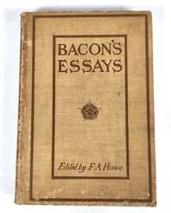 Bacons Essays The Essays Or Counsels Civil & Moral HC 1908 Heath English Classic - Foto 1 di 12