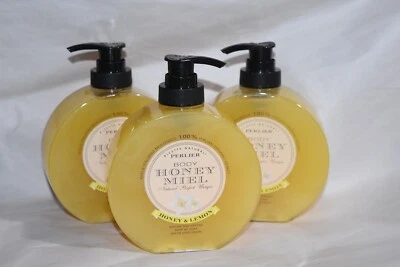 3x Jabón Perlier Miel Miel Miel y Limón Sin Jabón Orgánico Italiano 10.1 OZ cada uno Foto 1 de 2